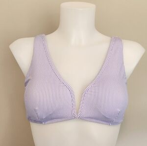 NWOT top and bottom set striped bikini